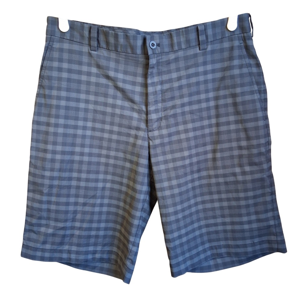Nike‎ Dri Fit Casual Fairway Golf Shorts (Men's 34) Gray Plaid EUC